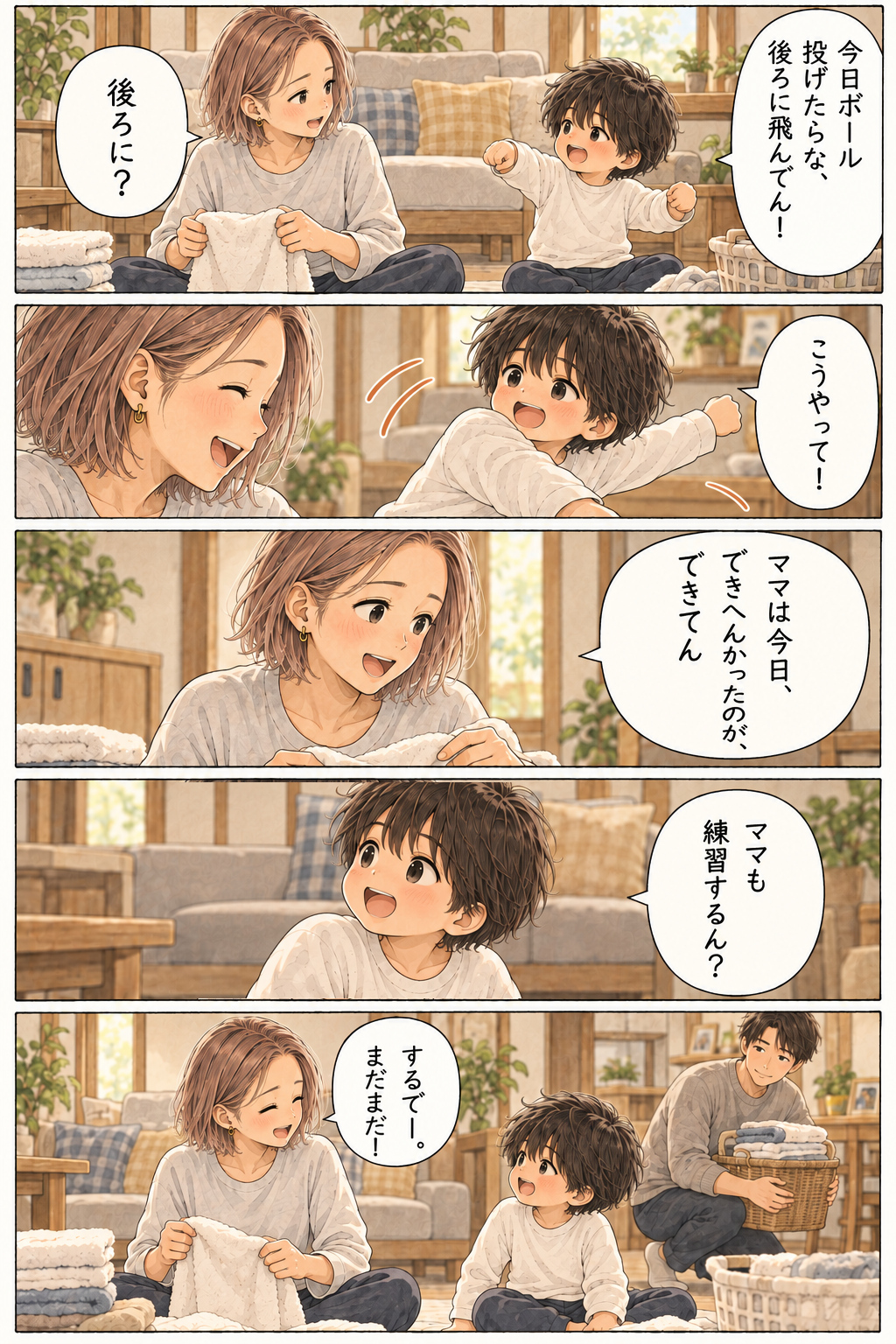 12ページ目：家族と一日の出来事を話す